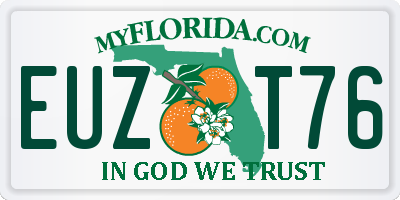 FL license plate EUZT76