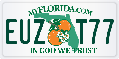 FL license plate EUZT77