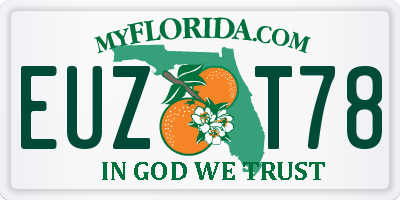FL license plate EUZT78