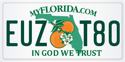 FL license plate EUZT80