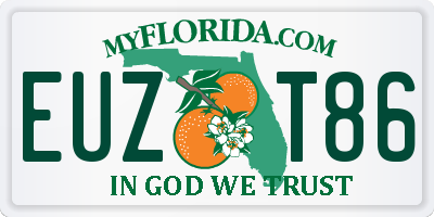 FL license plate EUZT86