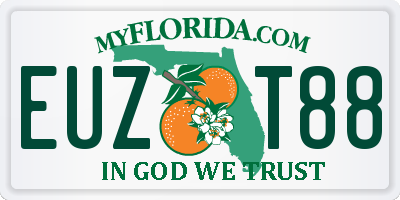FL license plate EUZT88