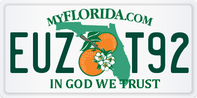 FL license plate EUZT92