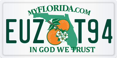 FL license plate EUZT94