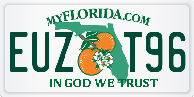 FL license plate EUZT96