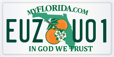 FL license plate EUZU01