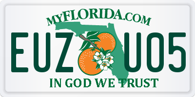 FL license plate EUZU05
