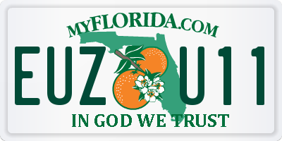 FL license plate EUZU11