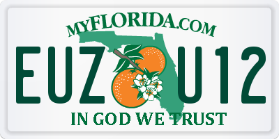 FL license plate EUZU12
