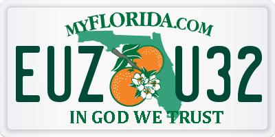 FL license plate EUZU32