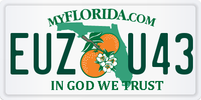 FL license plate EUZU43