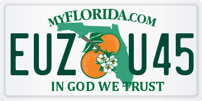 FL license plate EUZU45