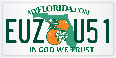 FL license plate EUZU51