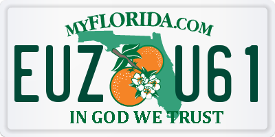FL license plate EUZU61