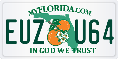 FL license plate EUZU64