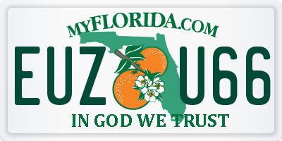 FL license plate EUZU66