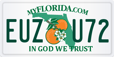 FL license plate EUZU72