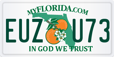 FL license plate EUZU73