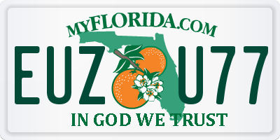 FL license plate EUZU77