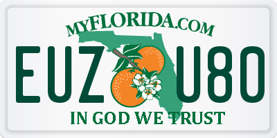 FL license plate EUZU80