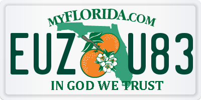 FL license plate EUZU83
