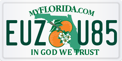 FL license plate EUZU85