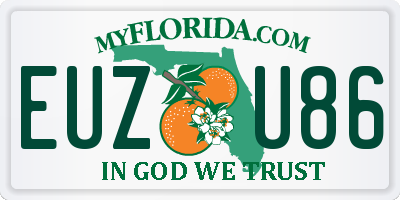 FL license plate EUZU86