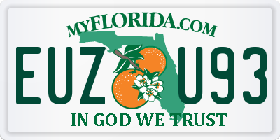 FL license plate EUZU93