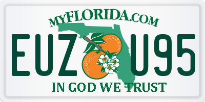 FL license plate EUZU95