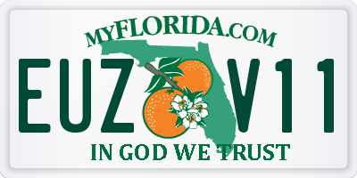 FL license plate EUZV11