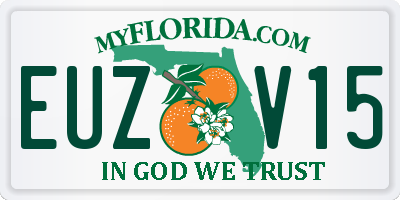 FL license plate EUZV15