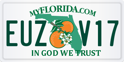 FL license plate EUZV17