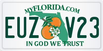 FL license plate EUZV23