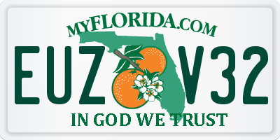 FL license plate EUZV32