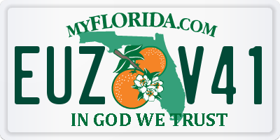 FL license plate EUZV41