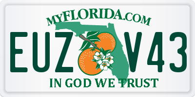 FL license plate EUZV43