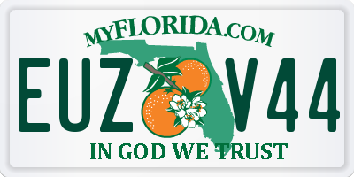 FL license plate EUZV44