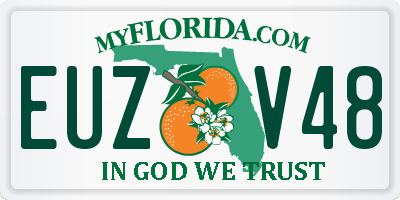 FL license plate EUZV48