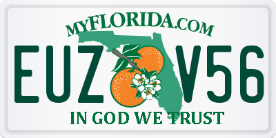 FL license plate EUZV56