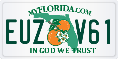 FL license plate EUZV61
