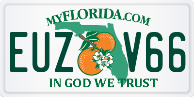 FL license plate EUZV66