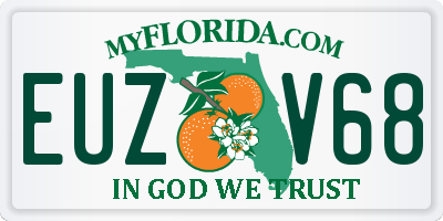 FL license plate EUZV68