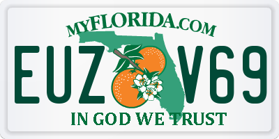FL license plate EUZV69