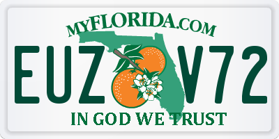 FL license plate EUZV72