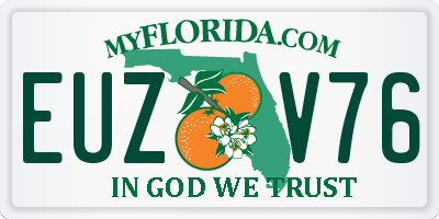 FL license plate EUZV76