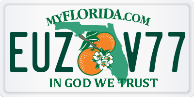 FL license plate EUZV77