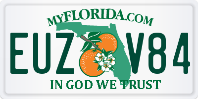 FL license plate EUZV84