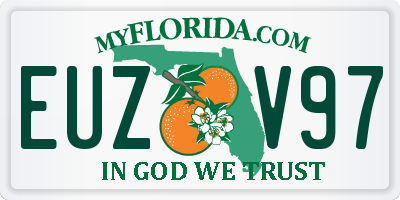 FL license plate EUZV97