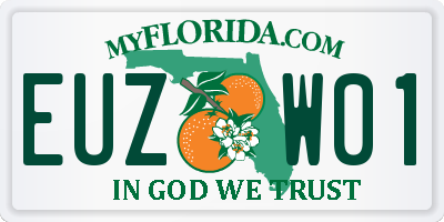 FL license plate EUZW01