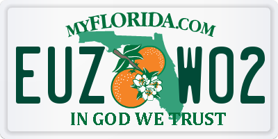 FL license plate EUZW02